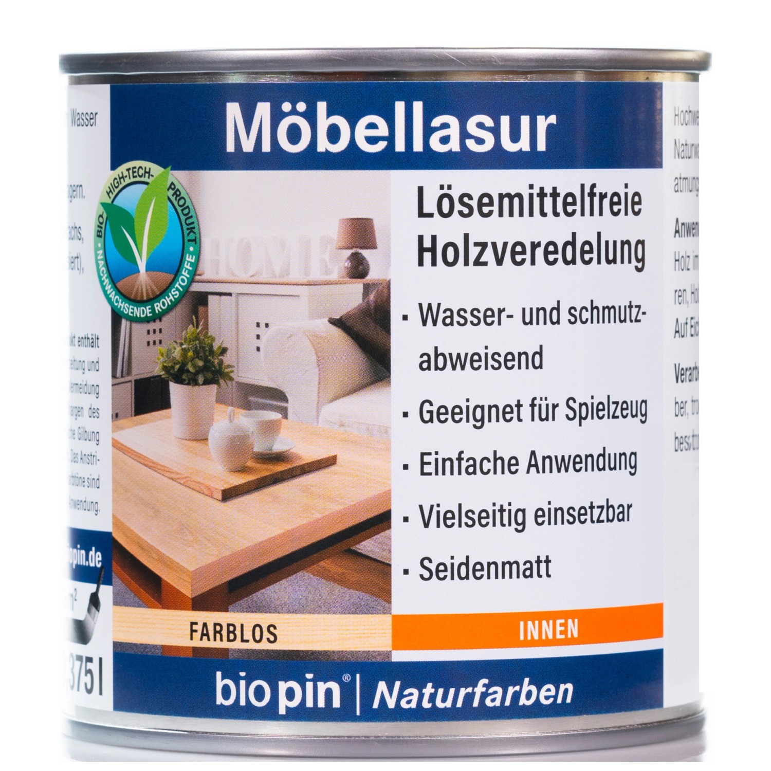 biopin Möbellasur farblos 0,375 l von Biopin