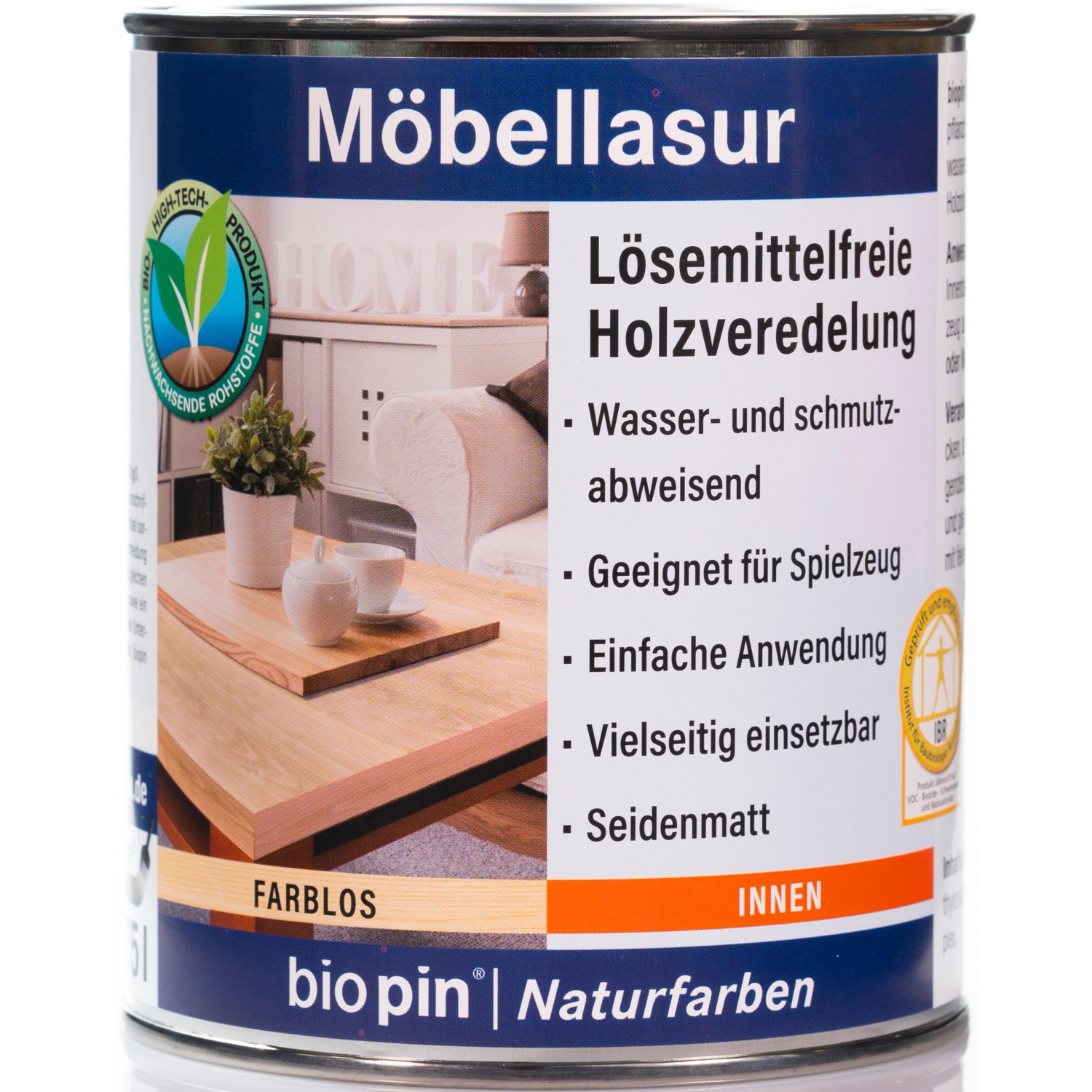 biopin Möbellasur farblos 0,75 l von Biopin