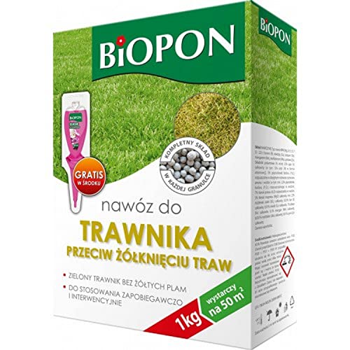 Biopon Rasendünger gegen Vergilbung - Dünger für Alle Rasen: Zier- , Sport- und Spielrasen - 1 kg für 50 m² Biopon Rasendünger gegen Vergilbung - Dünger für Alle Rasen: Zier- , Sport- und Spielrasen - 1 kg für 50 m² von Biopon