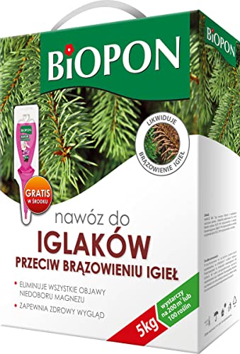 Dünger für Nadelbäume Gegen Braune Nadeln Koniferendünger Spezialdünger 5kg von Biopon