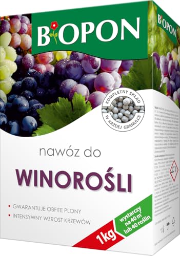 Dünger für Weinreben Trauben Weintrauben Himbeeren Beerendünger NPK 40m2 1kg Dünger für Weinreben Trauben Weintrauben Himbeeren Beerendünger NPK 40m2 1kg von Biopon