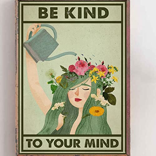 Be Kind to Your Mind Book,12 * 8 Inches Vintage Funny Poster Wall Decor Art Gift Retro Picture Metal Sign Be Kind to Your Mind Book,12 * 8 Inches Vintage Funny Poster Wall Decor Art Gift Retro Picture Metal Sign von Bioputty