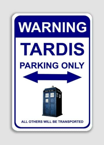 Dr Who Tardis Parking Only,12 * 8 Inches Vintage Funny Poster Wall Decor Art Gift Retro Picture Metal Sign von Bioputty