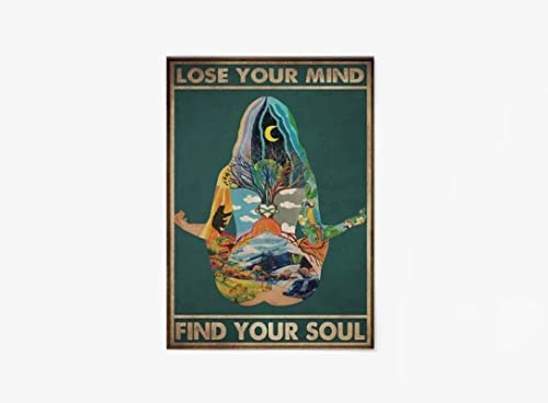 Find Your Soul Lose Your Mind,12 * 8 Inches Vintage Funny Poster Wall Decor Art Gift Retro Picture Metal Sign von Bioputty