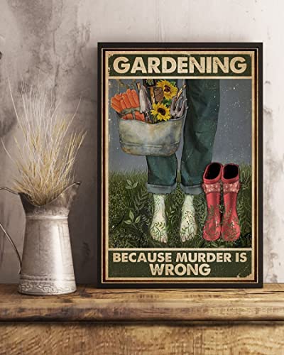 Gardening Because Murder is Wrong,12 * 8 Inches Vintage Funny Poster Wall Decor Art Gift Retro Picture Metal Sign Gardening Because Murder is Wrong,12 * 8 Inches Vintage Funny Poster Wall Decor Art Gift Retro Picture Metal Sign von Bioputty