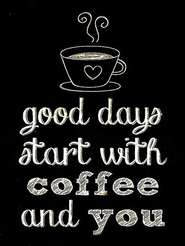 Good Days Start with Coffee,12 * 8 Inches Vintage Funny Poster Wall Decor Art Gift Retro Picture Metal Sign von Bioputty