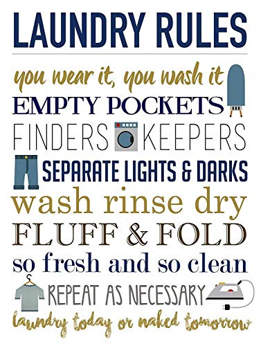 Laundry Rules,12 * 8 Inches Vintage Funny Poster Wall Decor Art Gift Retro Picture Metal Sign Laundry Rules,12 * 8 Inches Vintage Funny Poster Wall Decor Art Gift Retro Picture Metal Sign von Bioputty