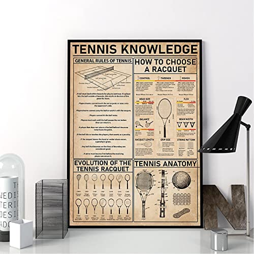 Tennis Knowledge,12 * 8 Inches Vintage Funny Poster Wall Decor Art Gift Retro Picture Metal Sign Tennis Knowledge,12 * 8 Inches Vintage Funny Poster Wall Decor Art Gift Retro Picture Metal Sign von Bioputty