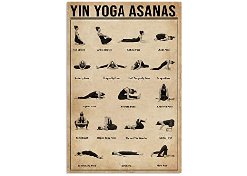 Yin Yoga Asanas Knowledge,12 * 8 Inches Vintage Funny Poster Wall Decor Art Gift Retro Picture Metal Sign Yin Yoga Asanas Knowledge,12 * 8 Inches Vintage Funny Poster Wall Decor Art Gift Retro Picture Metal Sign von Bioputty