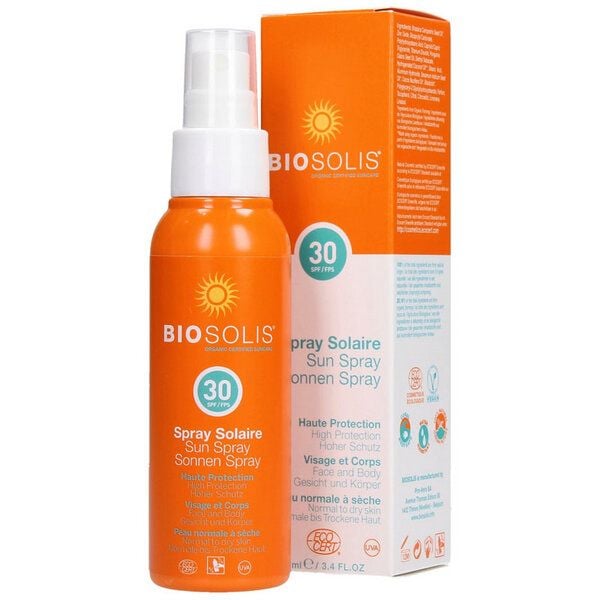 Biosolis Sonnenspray Bio LSF 30, Körper & Gesicht von Biosolis