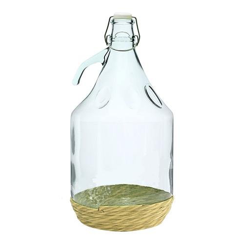 GLASBALLON GÄRBALLON GLASFLASCHE WEINBALLON Glas Ballon im GEFLECHT 5L BÜGELVERSCHLUSS BDO5D von Biowin