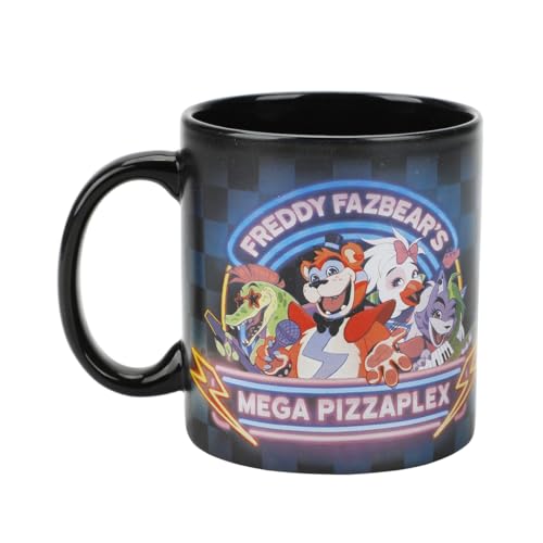 Bioworld Five Nights At Freddy's Freddy Fazbear's Mega Pizza Plex Keramiktasse, 473 ml, Schwarz von Bioworld