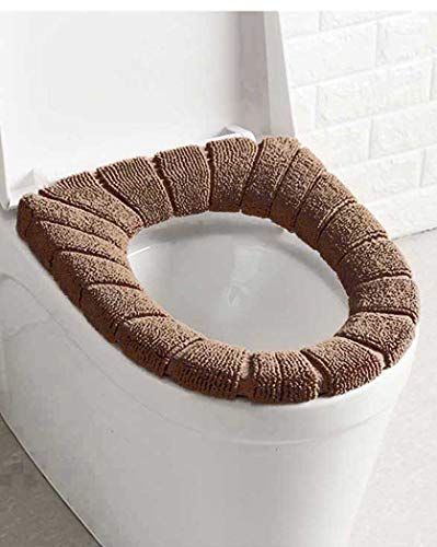 4 Stück WC Sitz Beheizt WC-Sitzwärmer Toilettensitz Abdeckung,Toilettensitzabdeckung Waschbar Toiletten Sitzbezug/weich/Dicker/waschbar/dehnbar von Bipily