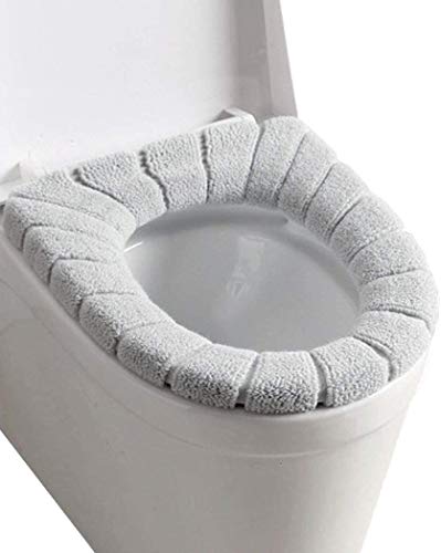 4 Stück WC Sitz Beheizt WC-Sitzwärmer Toilettensitz Abdeckung,Toilettensitzabdeckung Waschbar Toiletten Sitzbezug/weich/dicker/waschbar/dehnbar von Bipily