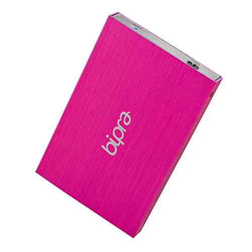 Bipra 2,5-Zoll USB 3.0 Tragbare Externe Festplatte FAT32 - rosa (1000GB 1TB) von Bipra
