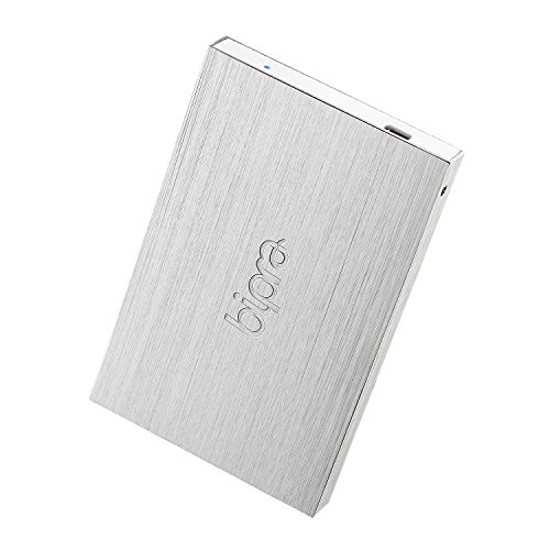 Bipra 80GB 2.5 Zoll Externe Dünne Taschen Festplatte USB 2.0 - Grau/Silber - FAT32 von Bipra