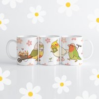 Frühlings-Birbs-Tasse | Papagei Kaffeebecher 11 Unzen, Niedlicher Vogel Becher, Geschenk Für Vogelliebhaber, Nymphensittich, Lovebird Becher von BirbTown