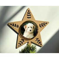 Weihnachtsbaum-sternspitze Mit Bilderrahmen, Personalisierte Baumspitze, Benutzerdefinierte Weihnachtsbaumspitze, Weihnachtsstern-Bilderrahmen von BirchandBabble