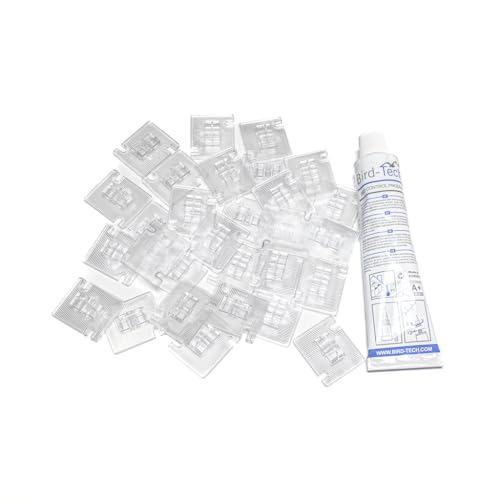 Bird-Tech TM Haken für Katzennetze + Transparent Silikon (100 Stück + 2 Silikon) von Bird-Tech TM