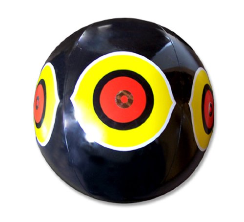 Bird-X Scare-Eye-Ballon, Raubfisch-3D-Augenballons mit blendenden Augen und leuchtenden Farben, deckt bis zu 6.000 m² Fläche ab, 1 Stück schwarzer Ballon von Bird-X