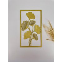 Wanddeko Ginkgo Blätter Im Rahmen von BirdartBox