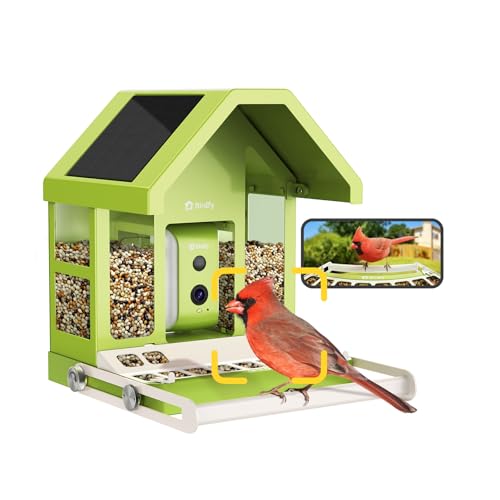Birdfy Metall Vogelfutterhaus mit Kamera zur Live-Vogelbeobachtung, KI Vogelerkennung ohne ABO, 1080P Kabellos Vogelfutterstation mit Farbnachtsicht, Echtzeit-Benachrichtigung, Solarbetrieb Birdfy Metall Vogelfutterhaus mit Kamera zur Live-Vogelbeobachtung, KI Vogelerkennung ohne ABO, 1080P Kabellos Vogelfutterstation mit Farbnachtsicht, Echtzeit-Benachrichtigung, Solarbetrieb von Birdfy
