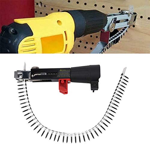 Kettennagelpistolen-Adapter, Automatischer Kettennagler 41 mm-46 mm Spannfutter, Für Elektrische Bohrmaschine Schraube Bindung Ausrüstung Holzbearbeitungswerkzeug,Schwarz von Birdlantern