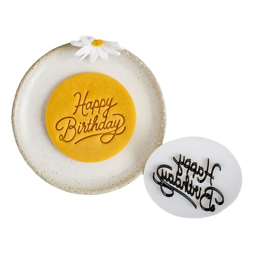 Erstellen Sie Geburtstagskeks Zum Geburtstag Mit Kunststoffformen Geburtstagsfeier Fondant Cutter Plastik Textur Für Geburtstagsbackwerkzeug von Bireet