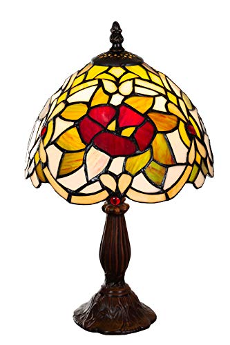 Lampe im Tiffany-Stil 8 Zoll Libelle, edel, Rose Dekorationslampe, Tiffany Stil, Glaslampe, Leuchte,Tischlampe, Tischleuchte (Tiff 148) von Birendy