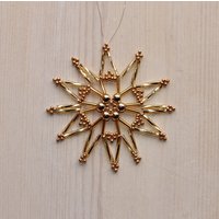 Perlenstern Weihnachtsschmuck Geschenkanhänger Christbaumschmuck von BirgitSchrauthDesign