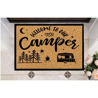 Benutzerdefinierte Name Camper Fußmatten Rutschfeste Camping Gummi Fußmatte Dekorative Teppiche Indoor Outdoor Bodenmatte Home Küche Rv Matten Im von BirgitVStore