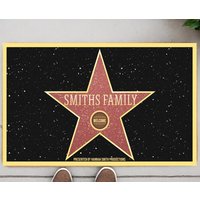 Hollywood Walk Of Fame Benutzerdefinierte Verschiedene Symbole Fußmatte, Custom Willkommensmatte, Personalisierte Willkommens-Fußmatte, Lustiger von BirgitVStore
