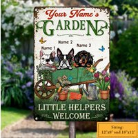 Personalisierte Hunde Willkommen Garten Blechschild, Custom Nana Garden Personalisierte Hunde Willkommen Garten Blechschild, Custom Nana Garden von BirgitVStore