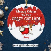 Meowy Catmas, Weihnachtsverzierung, Personalisierte Katzenandenken, Weihnachtsdekorgeschenk Für Haustierbesitzer Meowy Catmas, Weihnachtsverzierung, Personalisierte Katzenandenken, Weihnachtsdekorgeschenk Für Haustierbesitzer von BirgitVStore