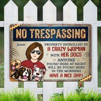 No Trespassing Willkommen Metallschild, Personalisierte Lustige Hundeschilder, Warnschild Für Hof/Garten No Trespassing Willkommen Metallschild, Personalisierte Lustige Hundeschilder, Warnschild Für Hof/Garten von BirgitVStore