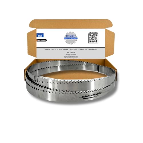 Bandsägeblätter Uddeholm Schwedenstahl 2520-3500mm Breite 25mm für Holz (3454mm x 25mm x 0,5mm ZT8mm) von Birke GbR Schärfdienst Werkzeughandel