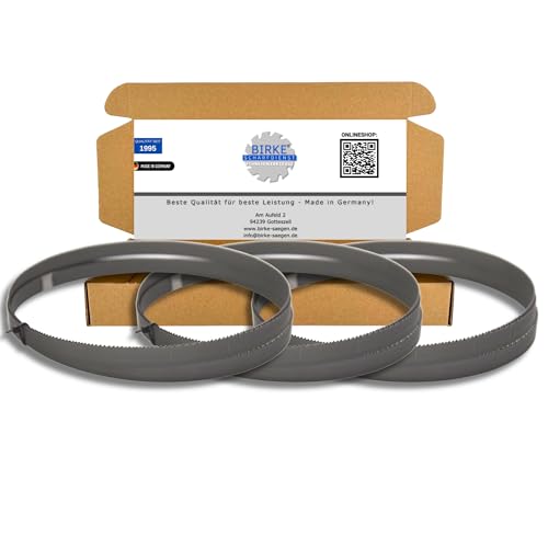 Birke® BI-M42 Metallbandsägeblätter 3er SET 1140x13x0,6 10/14ZpZ Premium Bandsägeblatt für Metall, Stahl, Alu, NE-Metalle von Birke GbR Schärfdienst Werkzeughandel