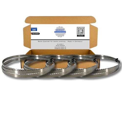 4er Set Birke® UDDEHOLM & GEHÄRTET Bandsägeblätter Weich- und Hartholz für Scheppach, Holzstar uvm.. (1790x10x0,4 6ZpZ (UDDEHOLM)) von Birke GbR Schärfdienst Werkzeughandel