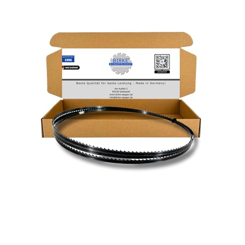 Birke® FLEXBACK & UDDEHOLM Bandsägeblätter 1400mm Breite 6-15mm für Weich- und Hartholz, NE-Schnitte... (1400x6x0,65 6ZpZ (FLEXBACK)) von Birke GbR Schärfdienst Werkzeughandel