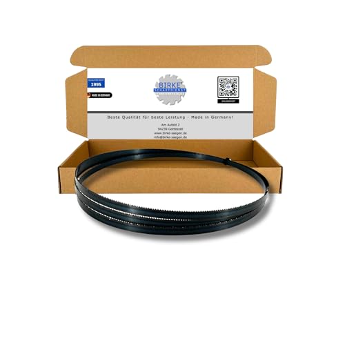 Birke® FLEXBACK & UDDEHOLM Bandsägeblätter 1400mm Breite 6-15mm für Weich- und Hartholz, NE-Schnitte... (1400x8x0,65 14ZpZ (FLEXBACK)) von Birke GbR Schärfdienst Werkzeughandel