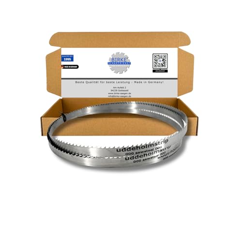 Birke® FLEXBACK & UDDEHOLM Bandsägeblätter 2240mm Breite 6-20mm für Weich- und Hartholz, NE-Schnitte... (2240x12x0,45 5ZpZ (UDDEHOLM)) von Birke GbR Schärfdienst Werkzeughandel