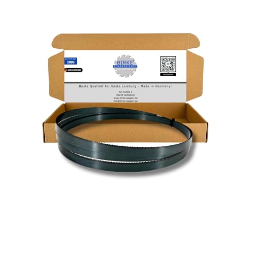 Birke® FLEXBACK & UDDEHOLM Bandsägeblätter 2360mm Breite 6-20mm für Weich- und Hartholz, NE-Schnitte... … (2360x13x0,65 14ZpZ (FLEXBACK)) von Birke GbR Schärfdienst Werkzeughandel