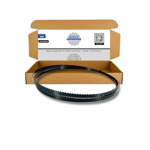Birke® FLEXBACK & UDDEHOLM Bandsägeblätter 2360mm Breite 6-20mm für Weich- und Hartholz, NE-Schnitte... … (2360x8x0,65 6ZpZ (FLEXBACK)) von Birke GbR Schärfdienst Werkzeughandel