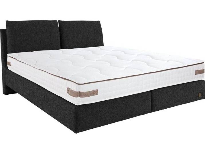 Birkenstock Boxspringbett Linz, mit Kopfteil in Kissenoptik, grau, H2 (0 kg - 80 kg) , H4 (101 kg - 120 kg), anthrazit CWW 28 von Birkenstock