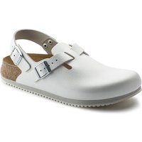 Birkenstock - Clog Tokio Super Grip, Naturleder, weiß, Weite normal, Größe 43 von Birkenstock