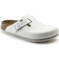 Birkenstock - Clog Boston Super Grip, Naturleder, weiß, Weite normal, Größe 46 von Birkenstock