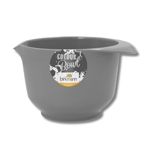 Birkmann, Colour Bowls, Rühr- und Servierschüssel, 1,0 Liter, Schüssel aus Melamin, kratzfest, standfest, nachhaltig, grau, 708839 von Birkmann