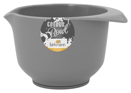 Birkmann, Colour Bowls Rühr- und Servierschüssel, Mattgrau, 0,75 Liter, Melamin, kratzfest, standfest, nachhaltig, 708938 von Birkmann