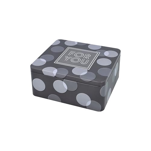 Birkmann, Colour Kitchen Geschenkbox 'For you', Grau, 21 x 19 cm, Höhe 9 cm, Weißblech, eckig, vielseitig einsetzbar, 439924 von Birkmann