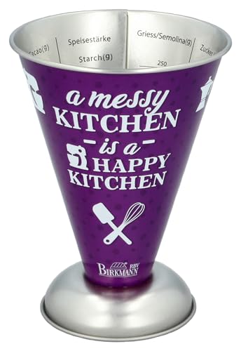 Birkmann, Colour Kitchen Messbecher, Lila, „A messy kitchen is a happy kitchen“, 250 ml, mit Skala, 422902 Birkmann, Colour Kitchen Messbecher, Lila, „A messy kitchen is a happy kitchen“, 250 ml, mit Skala, 422902 von Birkmann